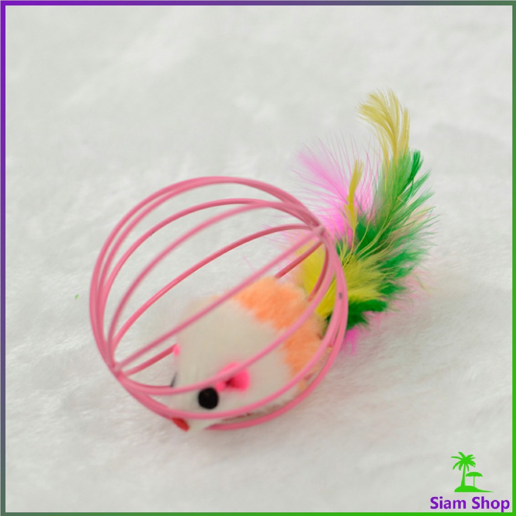 บอลของเล่นแมว บอลกรงหนู  ( คละสี )  Cat toy