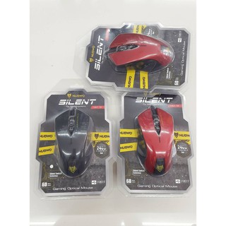 เมาส์สายต่อคอมMOUSE NM-19 NUBWO The Silent ExperienceGaming Optical 2400 DPI support windoows 7/8/10