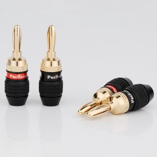 ปลั๊กกล้วย ชุบทอง 24k เชื่อมต่อเร็ว สําหรับลําโพง 5 คู่