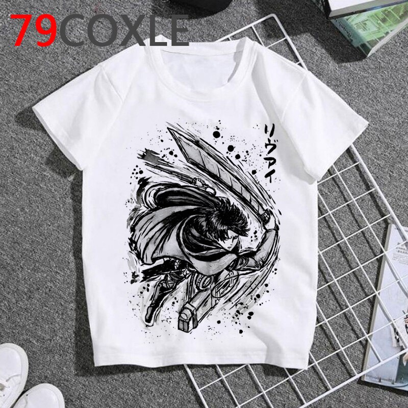 Attack on titan enfant เสื้อผ้าเด็กเสื้อยืดออกแบบอะนิเมะตลก e สาว dziecko เสื้อผ้าเด็ก