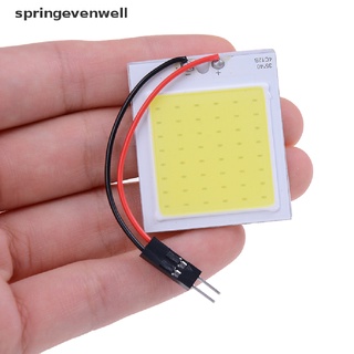 [springevenwell] หลอดไฟ 48 smd cob led 3w 12v แสงสีขาว สําหรับติดตกแต่งภายในรถยนต์
 ใหม่