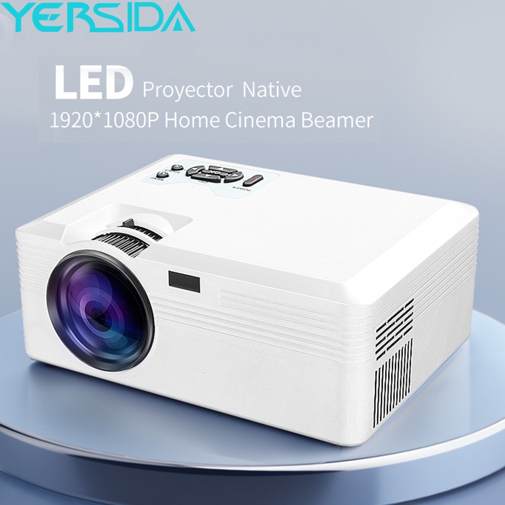 YERSIDA Portable Projector 1920x1080P Smart TV WIFI Portable Home
