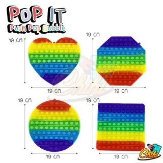 🌈โอเวอร์ไซส์🌈 ของเล่นเด็ก ของเล่นบีบอัดใหม่ มีสีสัน Jumbo Push Pop Bubble Sensory Fidget Toy Pop It Big