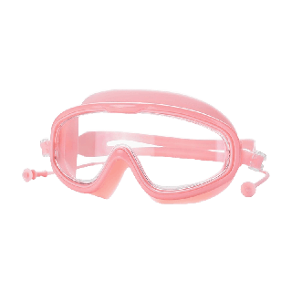 แว่นตาว่ายน้ำ ผู้ใหญ่ Goggles แถมปิดหูกันน้ำเข้า แว่นตาว่ายน้ํากันน้ํากันหมอกกรอบใหญ่สําหรับผู้ชายและผู้หญิง