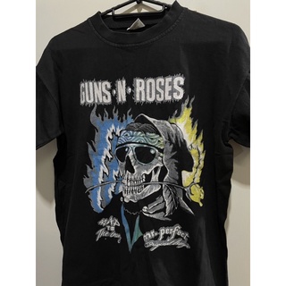 เสื้อยืดผ้าฝ้าย เสื้อวงมือสอง GUNS N’ ROSES BOOTLEG BY MR. PERFECT ORIGINAL DESIGN Size M มือ2