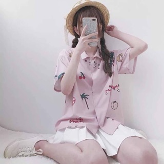 เสื้อเชิ้ตแขนสั้นเกาหลี 🎈