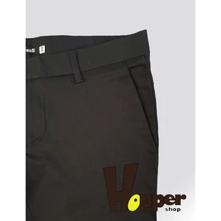 กางเกงสแล็ค Hopper Progress ผ้ายืด Skinny เดฟ สีดำ