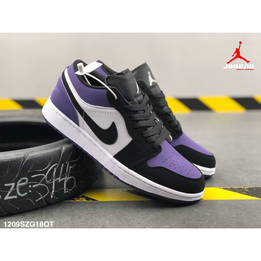 NIKE AIR JORDAN 1 รองเท้าผ้าใบรองเท้าผ้าใบถนนชายรองเท้าของแท้เยาวชน