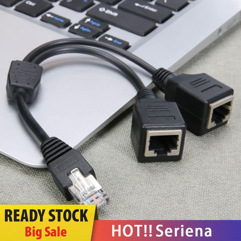 Seriena Dsl Rj45 Male To 2 Female อะแดปเตอร์แยกสายเคเบิ้ลเชื่อมต่อ ...