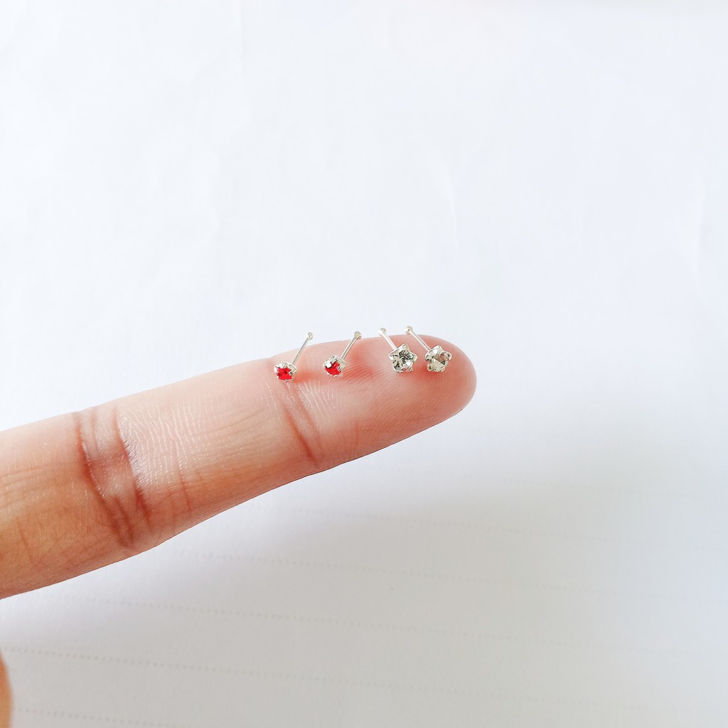 จิวจมูกเงินแท้ Nose Piercing 92.5% (จิวจมูกเตยดาว)