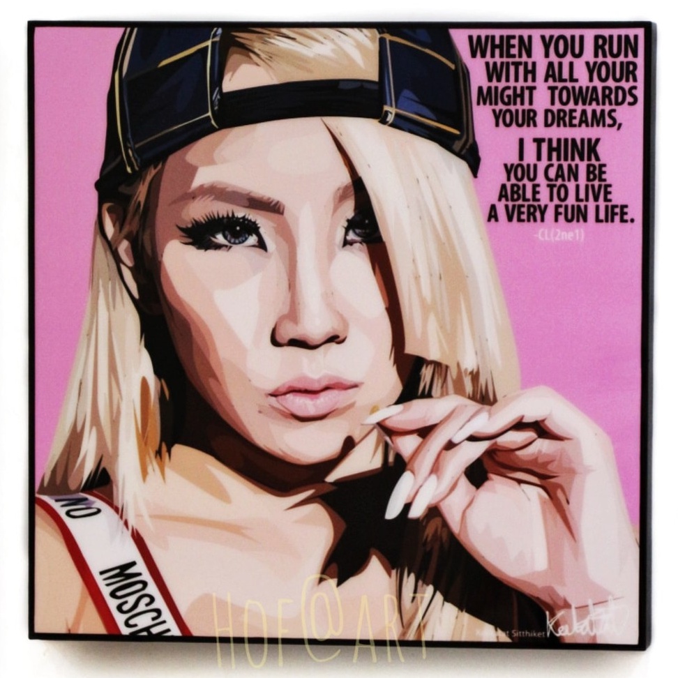CL ซีแอล 2NE1 นักร้อง Kpop เคป๊อป ไอดอล รูปภาพ​ติด​ผนัง​ pop art แต่งบ้าน ของขวัญ กรอบรูป​ เกาหลี รู
