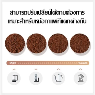 🧊 ICE COFFEE เครื่องบดกาแฟ สแตนเลส แบบมือหมุน ปรับความละเอียดได้ ที่บดกาแฟ Coffee Grinder เครื่องบดเมล็ดกาแฟ