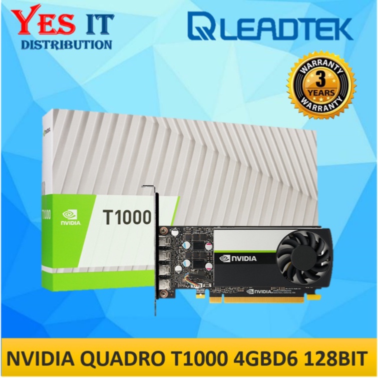 LEADTEK QUADRO T1000 NVIDIA QUADRO T1000 4GBD6 / 8GBD6 128BIT กราฟิกการ์ดระดับมืออาชีพ