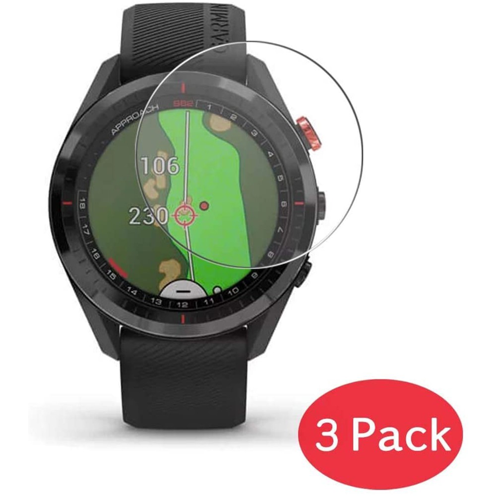 ใช้งานร่วมกับ Garmin Approach S62 ฟิล์มกันรอยหน้าจอ,กระจกนิรภัยกันน้ําป้องกันหน้าจอฟิล์มสําหรับ Garm