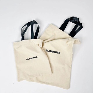 Jil SANDER กระเป๋าสะพายไหล่ ผ้าแคนวาส พิมพ์ลายตัวอักษร ขนาดใหญ่ แบบพกพา เข้ากับทุกการแต่งกาย แฟชั่นฤดูใบไม้ผลิ และฤดูใบไม้ร่วง สไตล์ญี่ปุ่นเรโทร