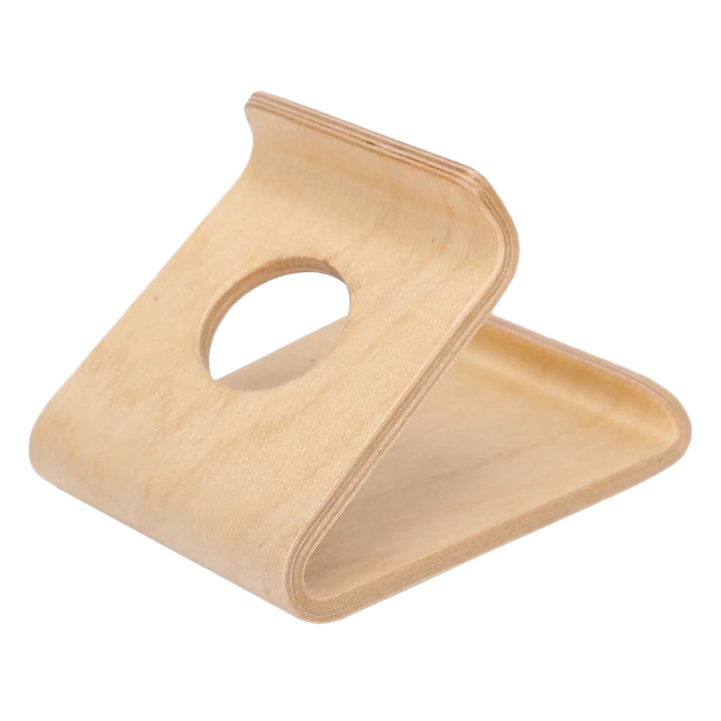 Wooden Mobile Phone Holder Desktop Universal Mobile Phone Base for All Smartphones and Tablets(Light Color) #7