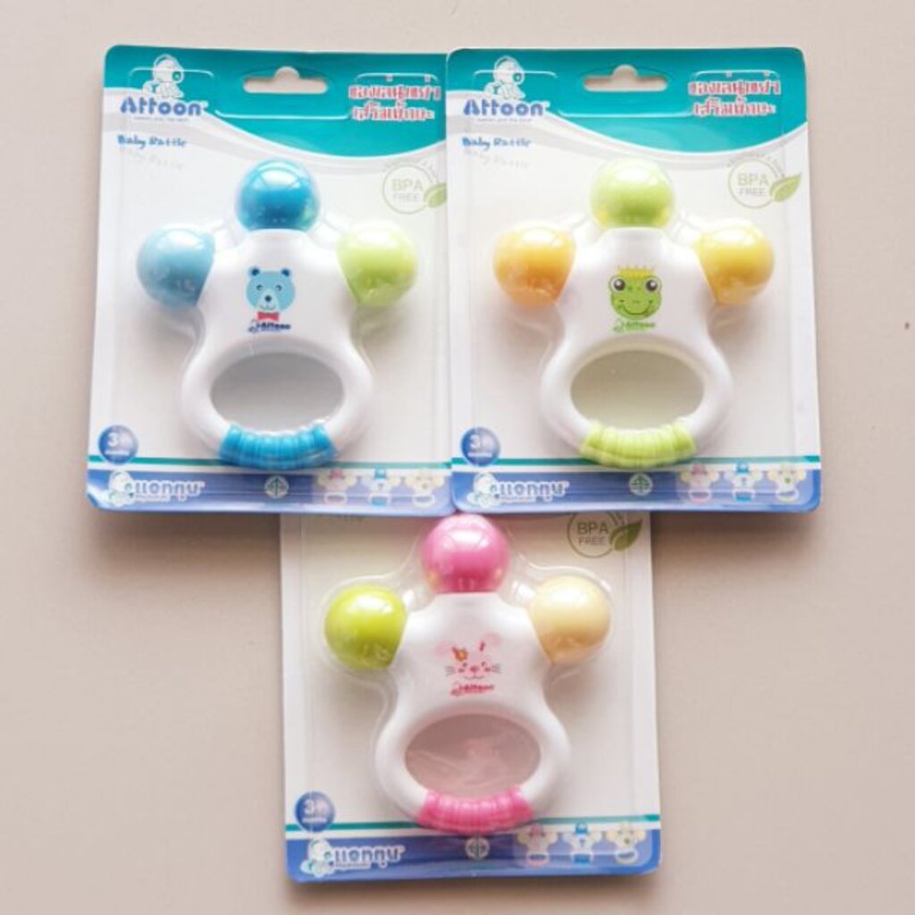 ของเล่นเสริมทักษะ ของเล่นเขย่ามือ Attoon คละสี