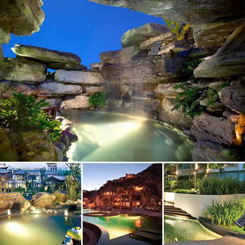 งานดีถูกที่สุด)solarใต้น้ำ ip68กันน้ำ100%โซล่าเซลล์และไฟส่องต้นไม้ค่าไฟ0บาทLEDกันน้ำip68 3x18W 3x15W - รูปที่ 4