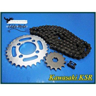 KAWASAKI KSR110 (14T) FRONT ​&amp; REAR SPROCKET &amp; "MAX" DRIVE CHAIN (420-112L) // สเตอร์หน้า 14ฟัน สเตอร์หลัง 31ฟัน