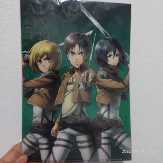 ลิขสิทธิ์แท้ แฟ้ม A4 อนิเมะ ผ่าพิภพไททัน Attack On Titan Anime Cartoon Japan