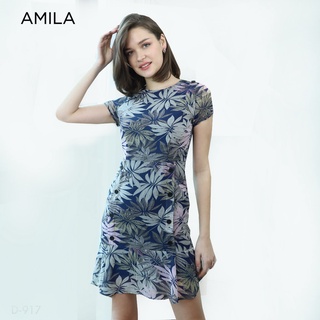 AMILA Dress AM-D917 ชิฟฟอนปริ้นท์ IGPU21-3