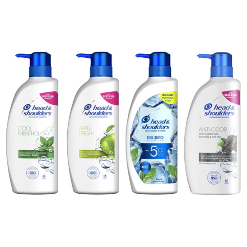Head & Shoulders เฮด แอนด์ โชว์เดอร์ 400 มล. -5องศาลดคันแปเปิ้ลสาระแหน่