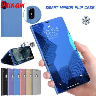 เคสโทรศัพท์มือถือ กระจกนิรมัย แบบฝาพับ ตั้งได้ สําหรับ Xiaomi Mi Poco X3 NFC 10 F2 CC9 Note 10 Pro Lite