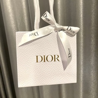 ‼️ถุงดิออร์ Dior แท้ โลโก้ทอง ริบบิ้นเทาดำ‼️ 13x14.5x5 cm ถุงกระดาษ ใส่ลิป น้ำหอม เครื่องประดับ