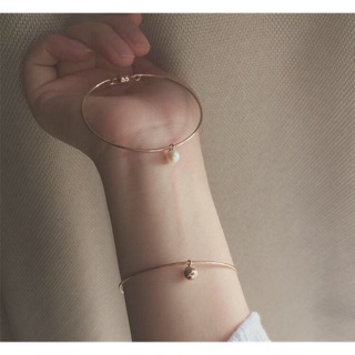 กำไลข้อมือ หุ้มทองแท้ 14k ไม่ลอก ไม่ซีด ไม่จาง