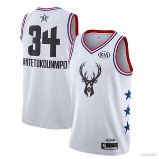 เสื้อกีฬาแขนกุด ลายทีม NBA Jersey Milwaukee Bucks Antetokounmpo โอเวอร์ไซซ์ สไตล์คลาสสิก 2022