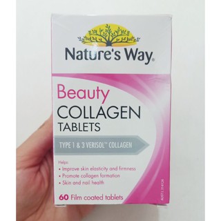 คอลลาเจน เนเจอร์ เวย์ 60 , 120 เม็ด Natures way Beauty Collagen 60 , 120 Tablets