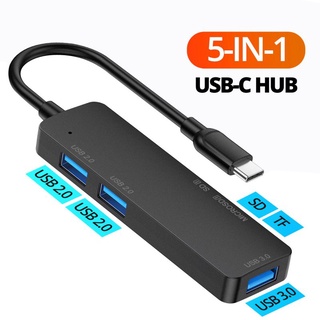 Ankndo 5 IN 1 USB C HUB Adapter สำหรับ อุปกรณ์เสริม Type C ถึง USB 3.0 2.0 Splitter TF SD Card Reader แล็ปท็อป Dock Station #5