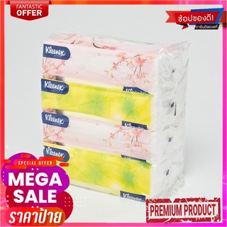 คลีเน็กซ์ เนเชอรัล ซอฟท์ กระดาษเช็ดหน้า 120 แผ่น แพ็ค 4 ห่อKleenex Floral Soft Box 120 Sheets x 4 Packs