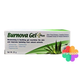 Burnova Gel Plus 25g. เบอร์นโนว่า เจล พลัส เจลว่านหางจระเข้ 25 กรัม