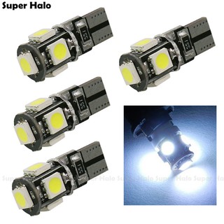 [ใหม่]1 pc หลอดไฟรถยนต์ Universal T 10 CANbus 5smd 5050 194 W 5 W 501 5050 LED สีขาว