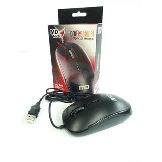 Mouse MD-TECH (MD-66)USB Black Optical เม้าส์สาย