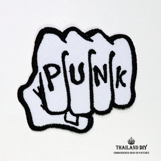 [พร้อมส่ง] ตัวรีดติดเสื้อ เท่ๆ แนวๆ ลายมือ หมัด กําปั้น Punk Patch งานปัก DIY ตัวรีด อาร์ม ติดเสื้อ กระเป๋า กางเกง ยีนส์