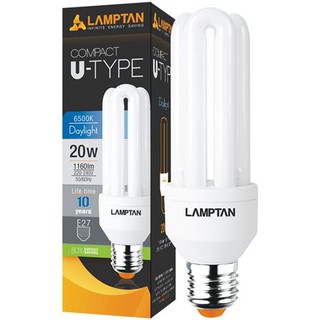 อุปกรณ์เพิ่มความสว่าง หลอดประหยัดไฟ U-TYPE LAMPTAN 20 วัตต์ DAYLIGHT