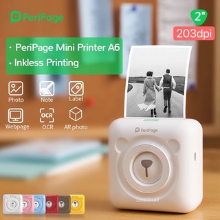 Peripage A6 เครื่องปริ้นไร้หมึก (เมนูไทย)  flash Keery best เครื่องปริ้นเตอร์ peripage A6 203