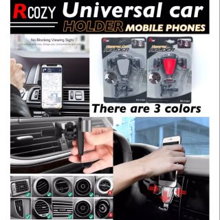 Rcozy Universal Car Holder ที่จับโทรศัพท์ แบบเสียบช่องแอร์ ในรถ ตัวล็อค 3 มุม