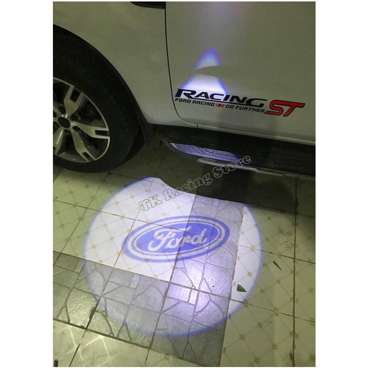 Logo ไฟส่องพื้นกระจกมองข้าง LED พร้อมโลโก้ Ford สำหรับ Ford Ranger WT / Ford Everest