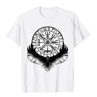 ขายดี!เสื้อยืด ผ้าฝ้าย พิมพ์ลาย Vegvisir Raven สําหรับผู้ชาย WNJZS-5XL