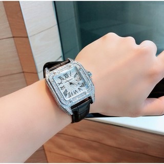 นาฬิกาแฟชั่น DW Tank Square Mens Full Diamond Luminous Watch