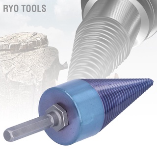 Ryo Tools เครื่องมือสกรูกรวยไม้กรวยเจาะบิต Hex Shank สีฟ้า Split 42 มม. L