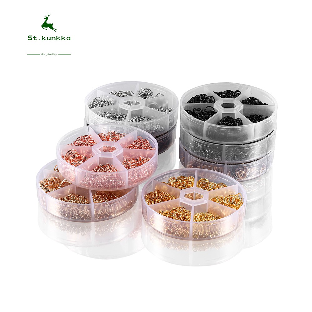 ชุดทําเครื่องประดับแหวนแยกสีบรอนซ์โบราณ St.kunkka - สีทอง (970 ชิ้น/ชุด)