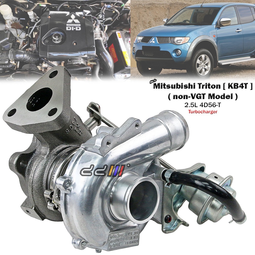 เทอร์โบเทอร์โบชาร์จเจอร์สําหรับ Mitsubishi Triton KB4T Pajero Sport 2.5L 4D56T RHF4 VT10 1515A029 tr