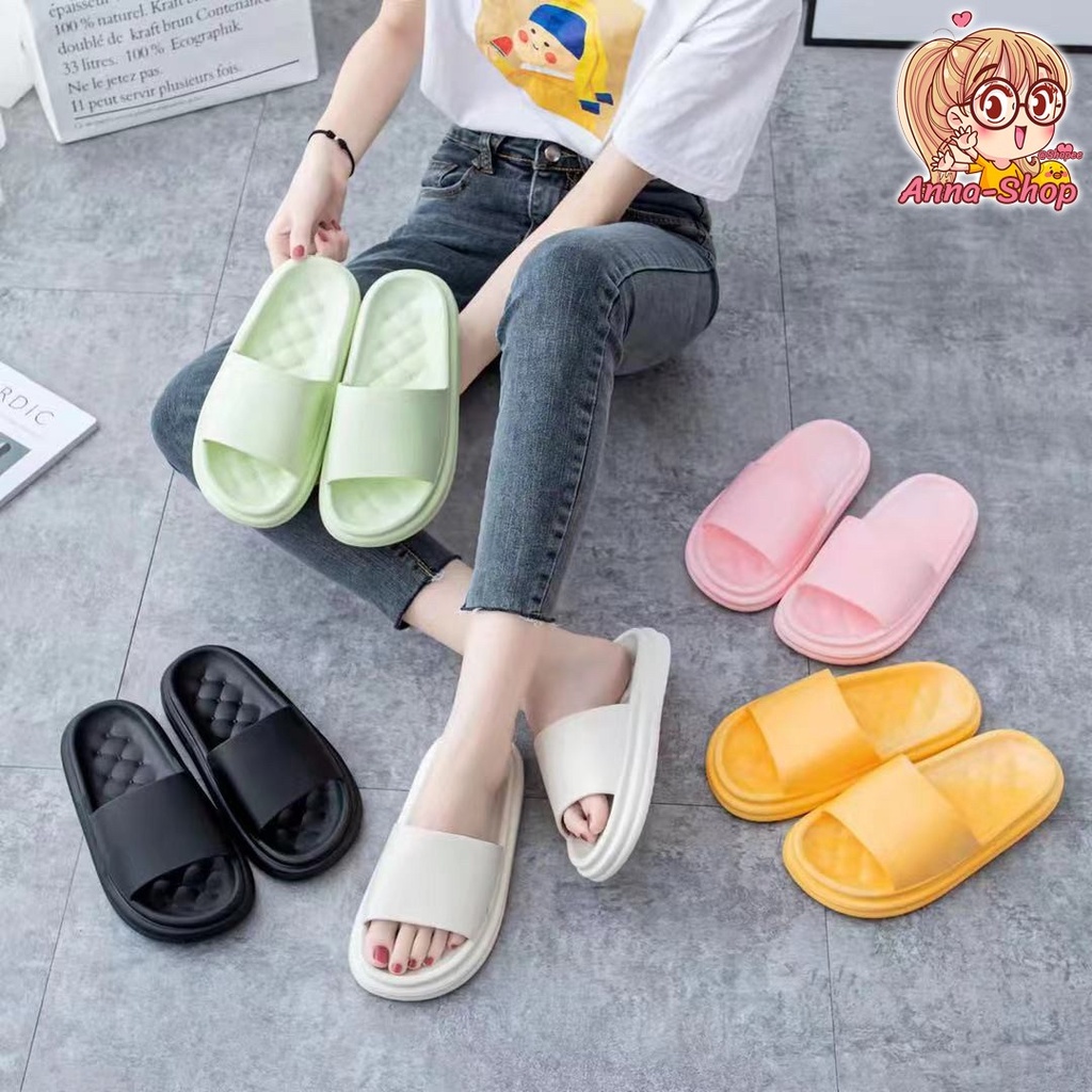 รองเท้าแตะส้นหนา ยาง EVA ใส่ในบ้าน รองเท้าแตะลําลอง สวมใส่สบาย กันลื่น T71 ราคา ถูกที่สุด ดีลบีเคเค แกลเลอรีภาพที่ 2