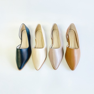 [ สินค้า Clearance ลด 80% ] Jelly Beans New Minimal Flats  รองเท้าหัวแหลม ใส่สบาย (3 สี) London Stone / Charcoal Black / White Sand