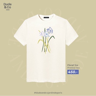 ถูกสุดๆสไตล์มินิมอล Dude and Co. - Floral Tee เสื้อยืด คนดังรหัสเต็ม