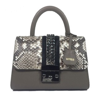 Xotique Mini Como Bag Taupe หนัง Python